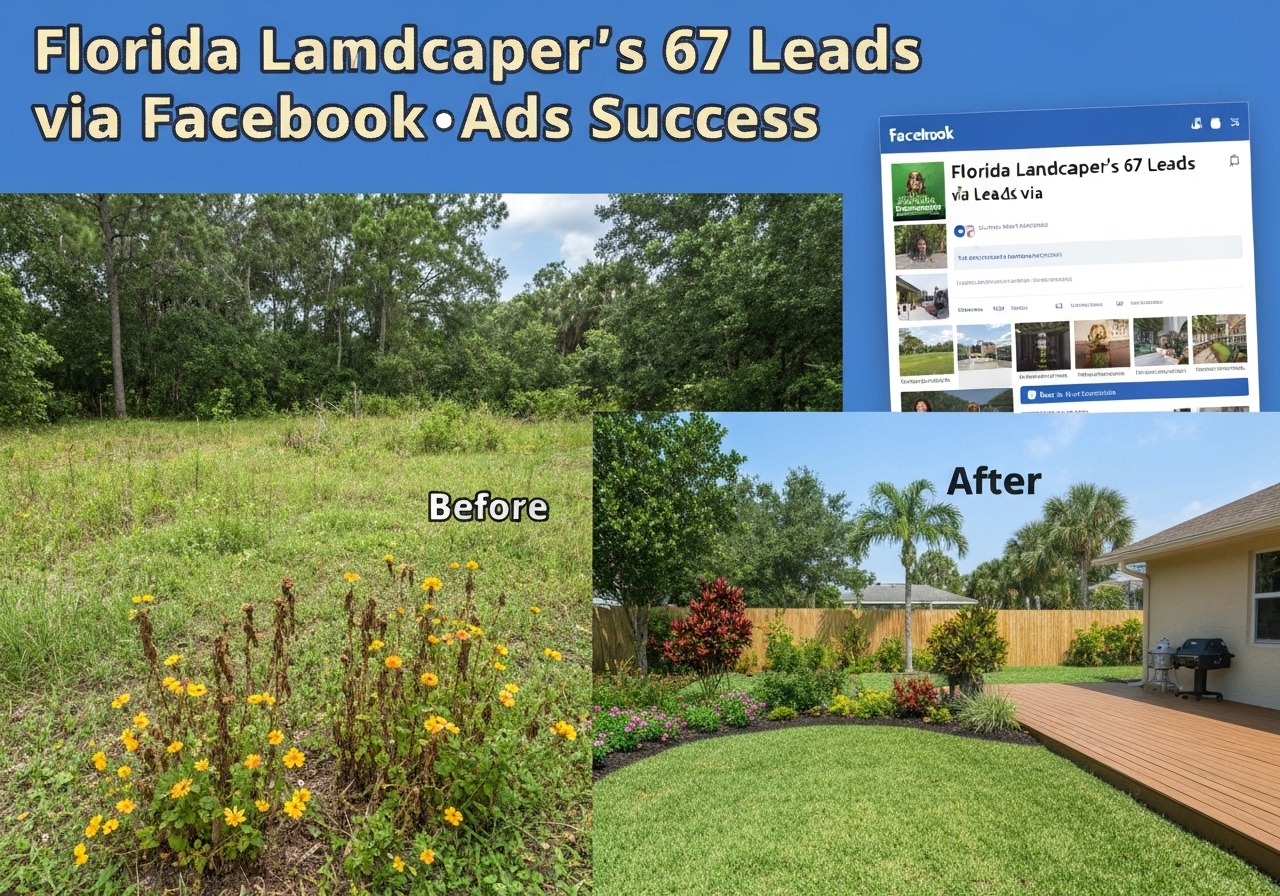 Florida Landscaper's 67 Leads via Facebook Ads Success Florida Landscaper's 67 Leads via Facebook Ads Success